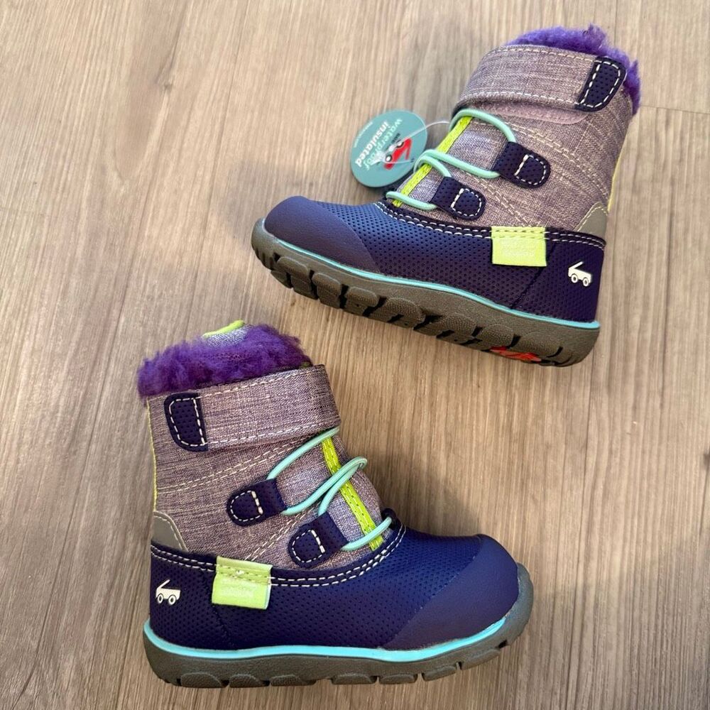 See Kai Run Gilman Waterproof Insulated Boots in purple size 5 toddler